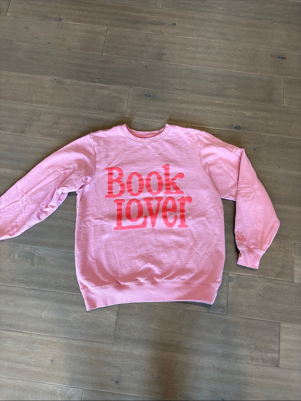 Pink 'Book Lover' Crewneck Sweatshirt